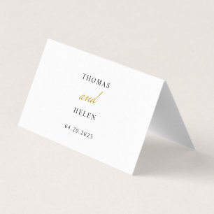 Tarjeta Doble de Número de Mesa para Boda