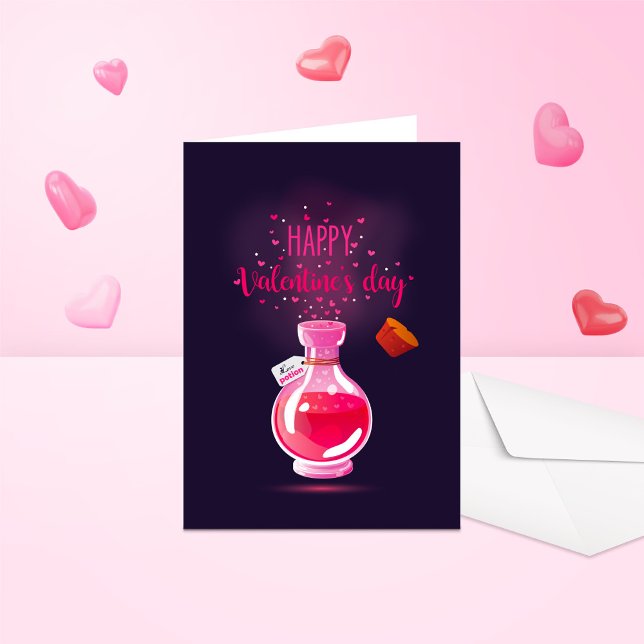 Tarjeta Doble de San Valentín Feliz con Poción de  (Subido por el creador)