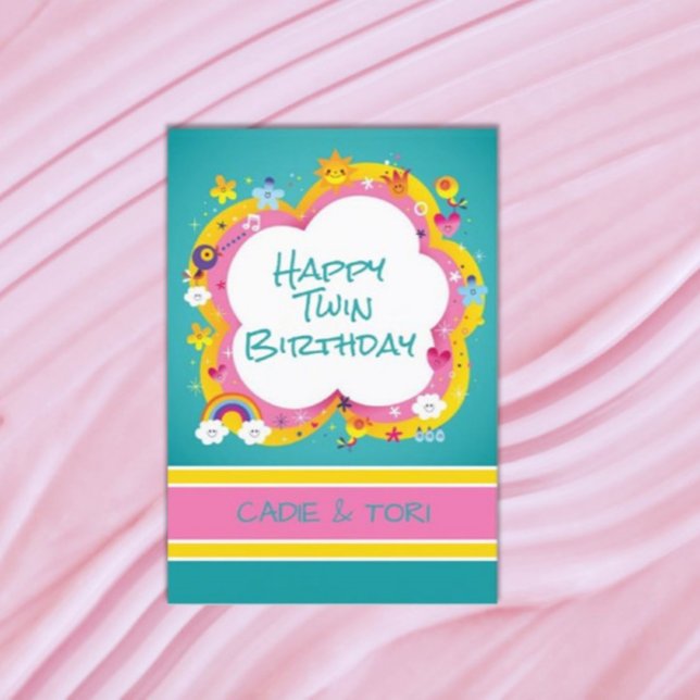 Tarjeta ¡Doble diversión! Cumpleaños del Personalizado gem (Subido por el creador)