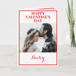 Tarjeta Doble Foto Personalizada Día de San Valent