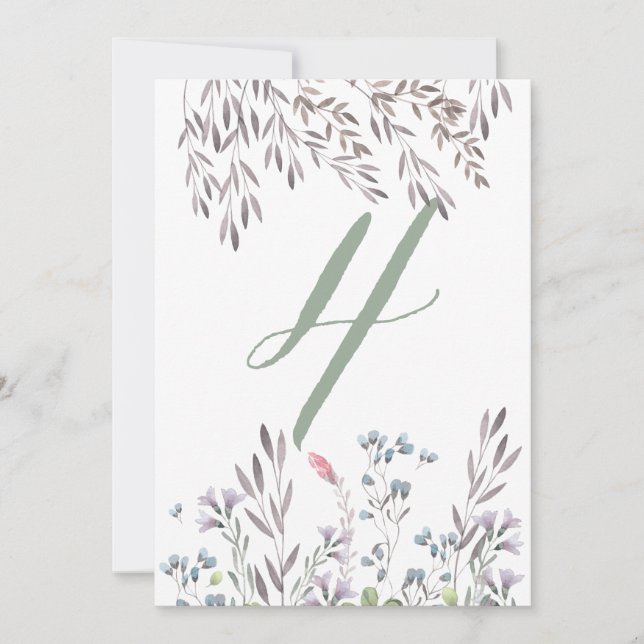 Tarjeta doble lateral de la mesa Nº 4 de un Boda d (Anverso)