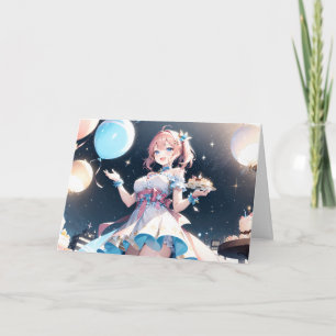 Tarjeta Doble luz: Bliss de cumpleaños de Anime