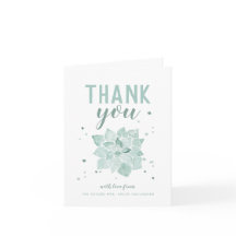 Tarjeta Doble Suculentas Acuarela Future Mrs. Grac