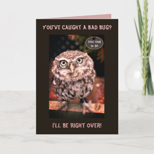 Tarjeta Doc Owl Get Well Card