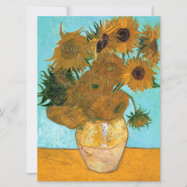 Tarjeta Doce girasoles en una bolsa (pintura de vida fija)