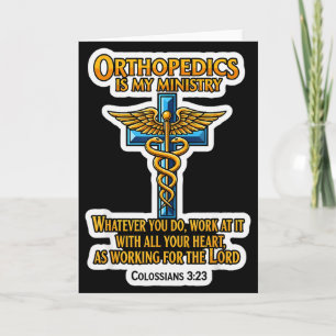 Tarjeta Doctor ortopédico cristiano La ortopedia es mi min