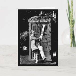 Tarjeta Doctor Who Peter Davison Cricket Tardis 1981 Tanqu