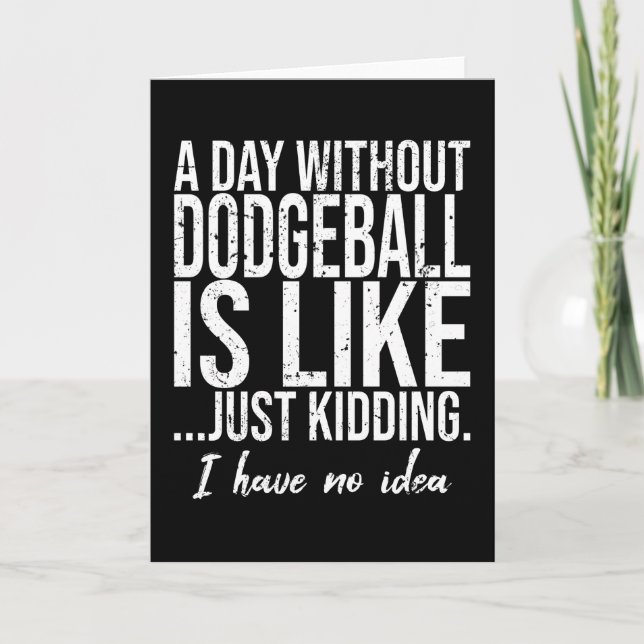 Tarjeta Dodgeball una idea de regalo de deportes divertido (Anverso)