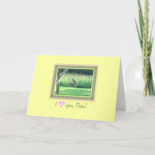 Tarjeta Doe & Fawn I (el corazón) Día de tu madre