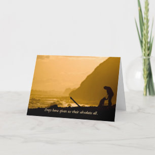 Tarjeta Dog At Ocean Sympathy Card