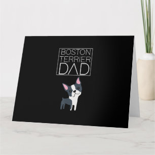 Tarjeta Dog Boston Terrier Dad Mens I Love Cute Funny