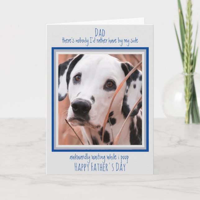 Tarjeta Dog Dad Cute Dog Photo Funny's Day (Anverso)