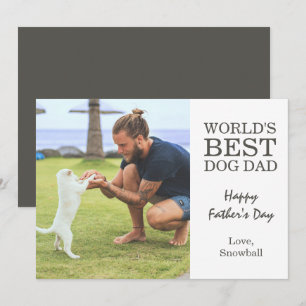 Tarjeta Dog Dad   Foto del Día del Padre
