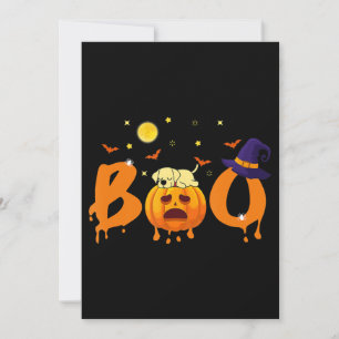 Tarjeta Dog Lover  Boo Halloween Labrador Duerme En Calaba