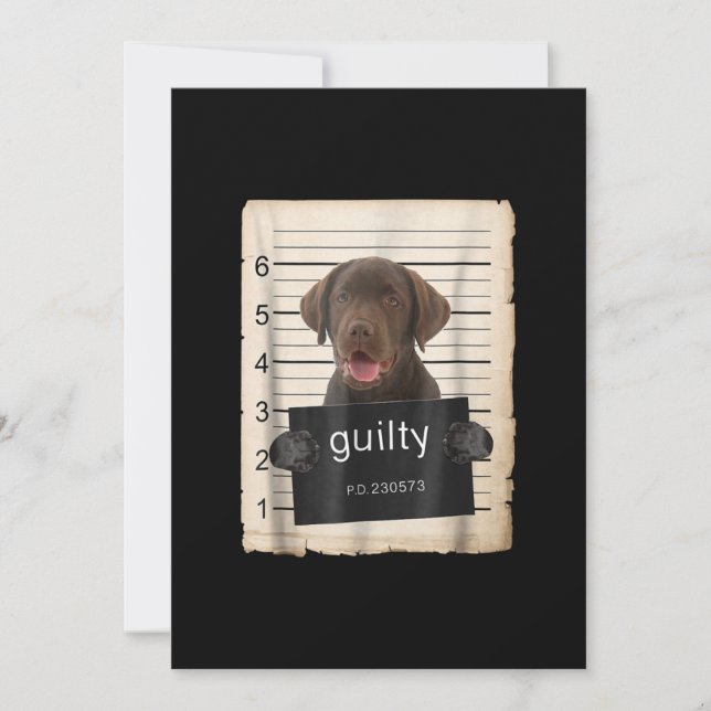 Tarjeta Dog Lover | Chocolate Labrador Perro malo (Anverso)