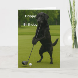 Tarjeta Dog Lover funny birthday card Lab at the Tee