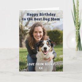 Tarjeta Dog Mom Personalized Pet Photo Happy Birthday