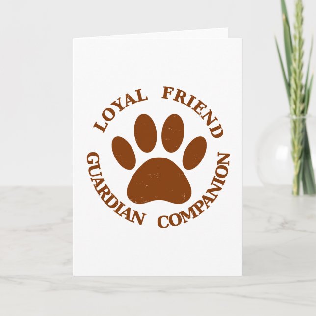 Tarjeta Dog Paw Loyal Friend (Anverso)