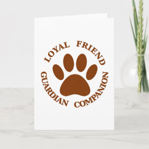 Tarjeta Dog Paw Loyal Friend