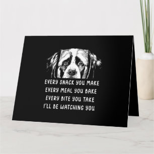 Tarjeta Dog Saint Bernard Cada tentempié que preparas Cada