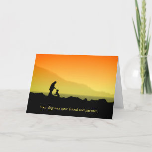 Tarjeta Dog Sunset Sympathy Card