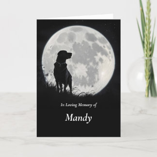 Tarjeta Dog Sympathy Labrador nombre personalizado Moon