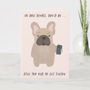 Tarjeta Dog Years Dancing Dogs Funny Birthday Card