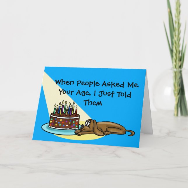 Tarjeta Dog Years Funny Birday Card (Anverso)