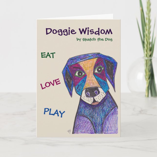 Tarjeta Doggie Wisdom Card (Anverso)