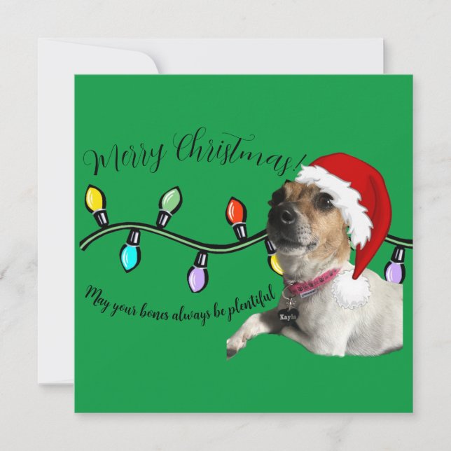 tarjeta doggo para navidades (Anverso)