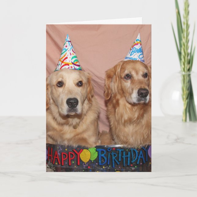 Tarjeta Doggone feliz cumpleaños (Anverso)