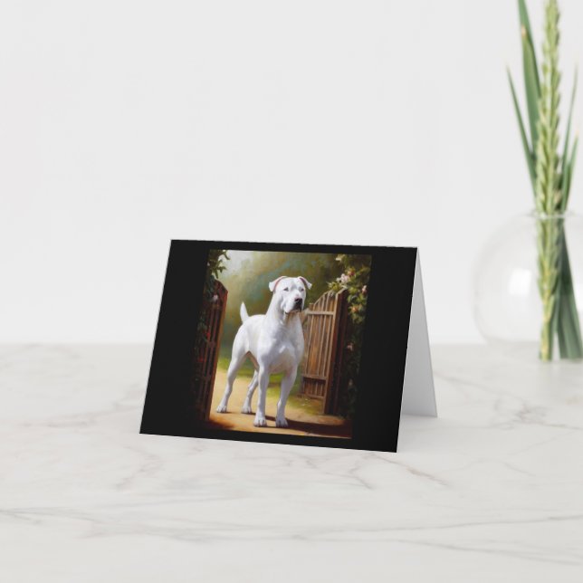 Tarjeta Dogo Argentino Dog (Anverso)