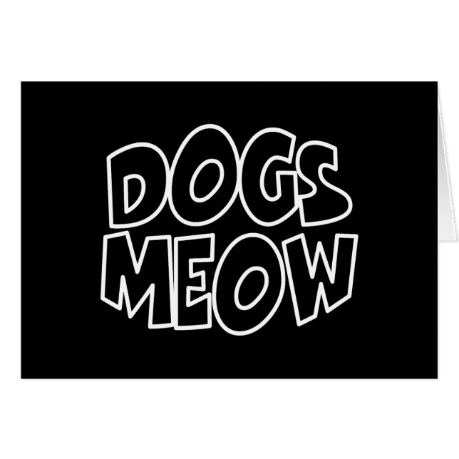 Tarjeta Dogs Meow (Anverso (Horizontal))