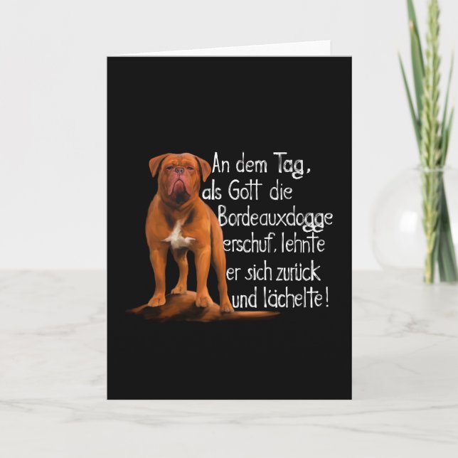 Tarjeta Dogue De Bordeaux Regalo Perro Dueño Amor (Anverso)