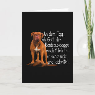 Tarjeta Dogue De Bordeaux Regalo Perro Dueño Amor
