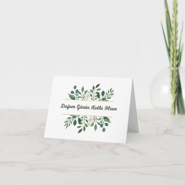 Tarjeta Doğum günün kutlu olsun, cumpleaños feliz para Tur (Anverso)