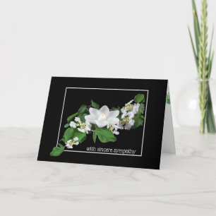 Tarjeta Dogwood y Lotus Candle Sympathy