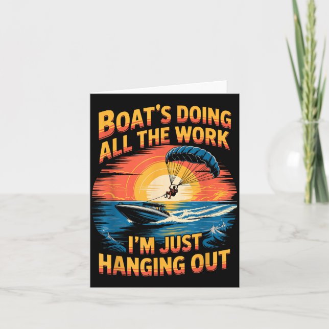 Tarjeta Doing All The Work Parasailer Paragliding Parasail (Anverso)