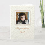 Tarjeta Doll Frances bisnieta/great-granddaughter Birthday<br><div class="desc">This card is in Spanish and says,  "Feliz cumpleaños,  bisnieta" Inside,  “¡Le deseo un feliz cumpleaños,  y un año maravilloso!” (“Wishing you a happy birthday,  and a marvelous year!”) The inside copy may be personalized.</div>