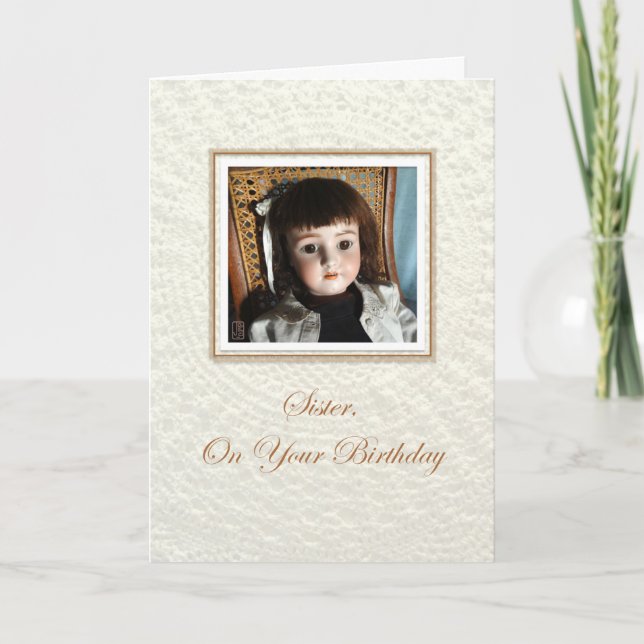 Tarjeta Doll Frances Sister Birthday (Anverso)