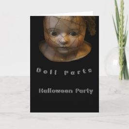 Tarjeta Doll Parts Hauned Halloween
