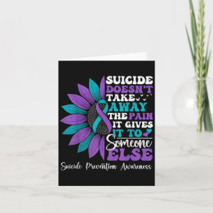 Tarjeta Dolor de suicidio Girasol Prevención Conciencia Su