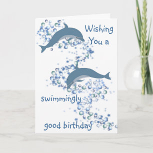Tarjeta Dolphin Birthday greeting card