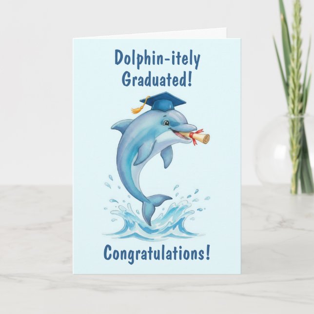 Tarjeta Dolphin Graduation Card (Anverso)