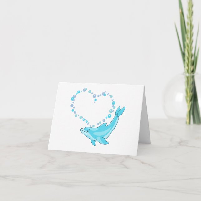 Tarjeta Dolphin Heart Blank (Anverso)