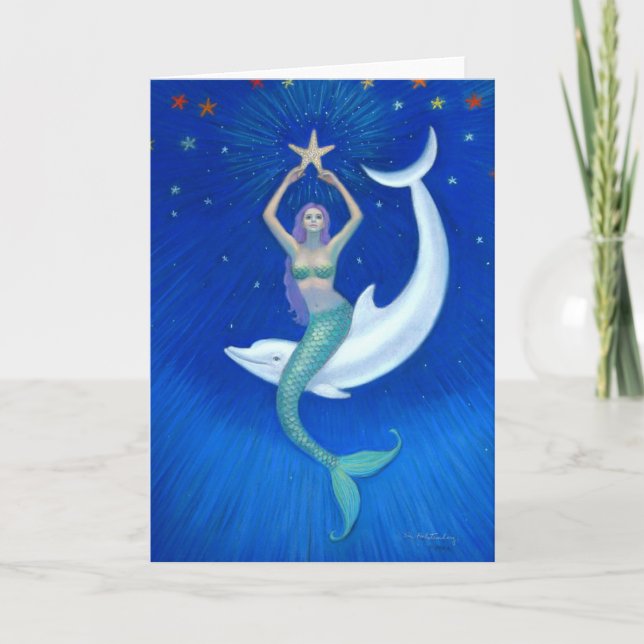 Tarjeta Dolphin Moon Mermaid (Anverso)