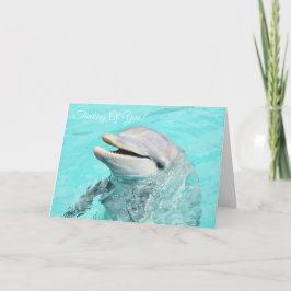 Tarjeta Dolphin Sonriente Pensando En Ti