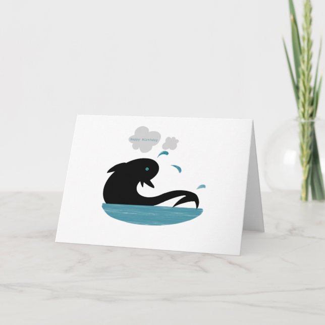 Tarjeta Dolphin Swimming Birday Card (Anverso)