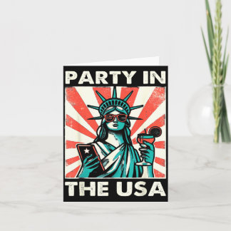 Tarjeta dom Bandera Americana Fiesta Patriótica del 4 de J