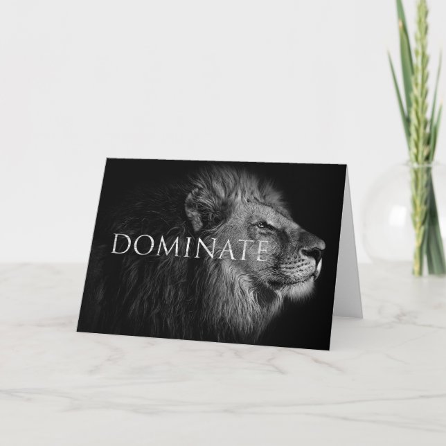 Tarjeta Domina como un León (Anverso)